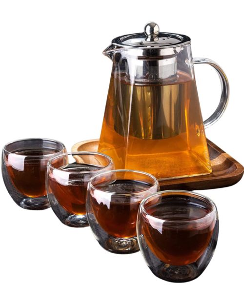 5 pcs. Glass Teapot Set